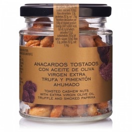 Geröstete Cashewnüsse mit Olivenöl, Trüffel und geräuchertem Paprika 110g
