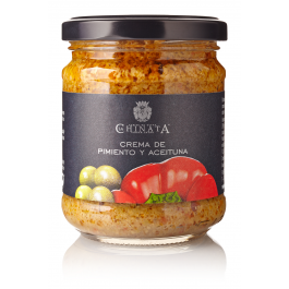 Grüne Oliven und rote Peperoni Crème 180g