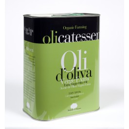 Olicatessen Bio Olivenöl (EVOO) Arbequina Ernte 3l Dose