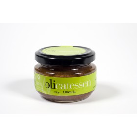 Olicatessen Bio Oliven Paste aus GRÜNEN Arbequina-Oliven 110g