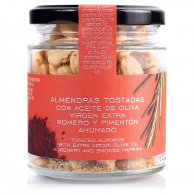 Gebratene Mandeln mit Nativem Olivenöl Extra, Rosmarin und geräuchertem Paprika 110g