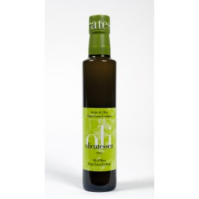 Olicatessen Bio Olivenöl (EVOO) Arbequina Ernte Glas 100ml 